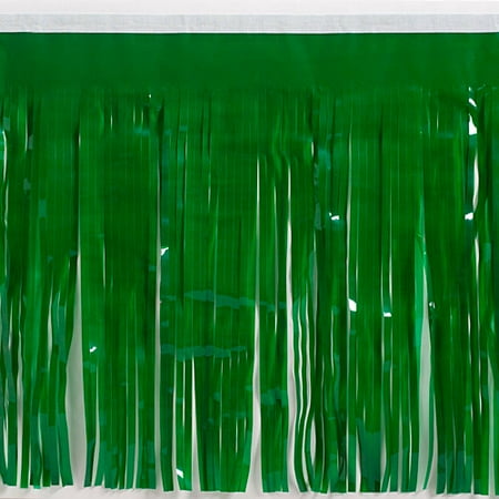 Stumps Vinyl Fringe, 15" x 10', Dark Green Green Party Streamers