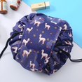 thumbnail image 1 of Bolsa de cosméticos con cordón, tamaño pequeño, portátil, para viajes de negocios, para mujer, bolsa de almacenamiento de gran capacidad, bolsa de almacenamiento perezosa, 1 of 5