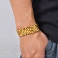 thumbnail image 7 of VNOX Stainless Steel Watch Band Link Bracelet for Men, Silver or Gold Gift Jewelry, 7 of 7