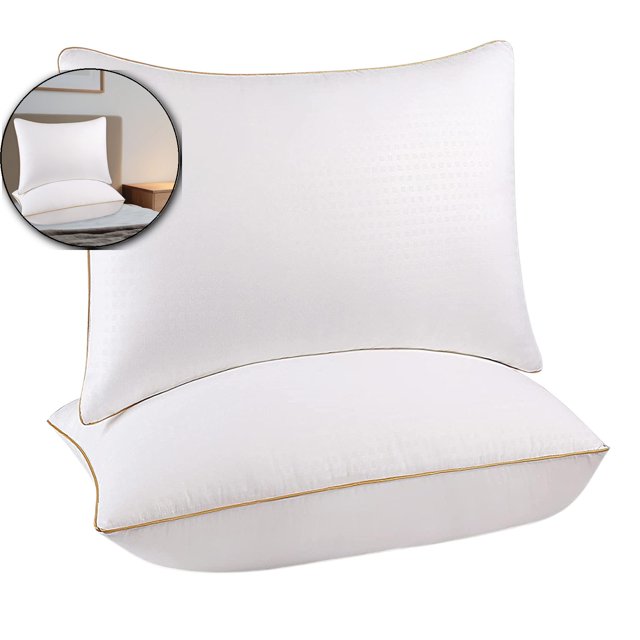 Dvruxg 2pcs Satin Stripe Pillow Core Home Use Pillow Core Multi Sleeping Position Pillow Core Various Sleeping Position Pillow Core
