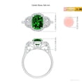 thumbnail image 5 of ANGARA Lab Grown 1.25 Ct Cushion Emerald and Half Moon Diamond Halo Ring for Women in 14K White Gold (Size-8x6mm) | May Birthstone, Anniversary, Jewelry Gift for Women | Lab-Grown Emerald Ring, 5 of 9