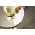 thumbnail image 6 of Kate and Laurel Hescott Modern Mirrored Drink Table, 10 x 10 x 24, White Marble and Gold, Glam Round Accent Table with Premium Marble Base and Mirror Tabletop, 6 of 6