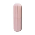 thumbnail image 2 of WEIWEIGG Travel Toothbrush Case, Toothbrush Holders, Plastic Toothbrush Container, Lightweight, Holds 2 Brushes & Toothpaste for School, Camping & Outdoors Pink, 2 of 5