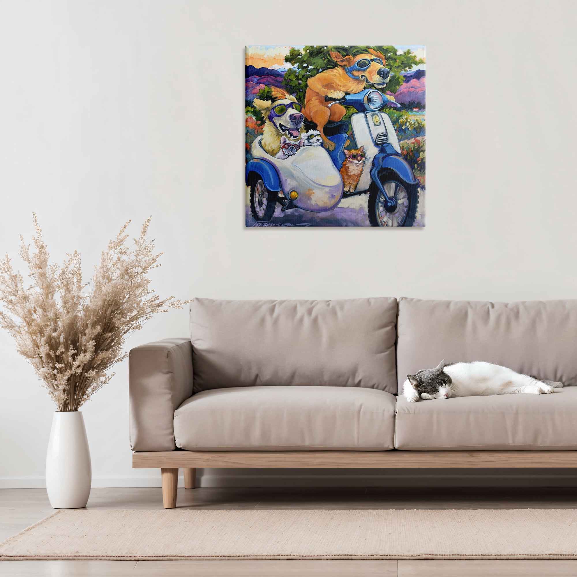 Stupell Industries All Doggled Up Sidecar Canvas Wall Art, design by CR Townsend