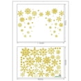 thumbnail image 3 of Pegatinas de pared de copo de nieve dorado para Navidad, pegatina de puerta de vidrio para ventana, calcomanías impermeables extraíbles, póster, Año Nuevo, 3 of 4