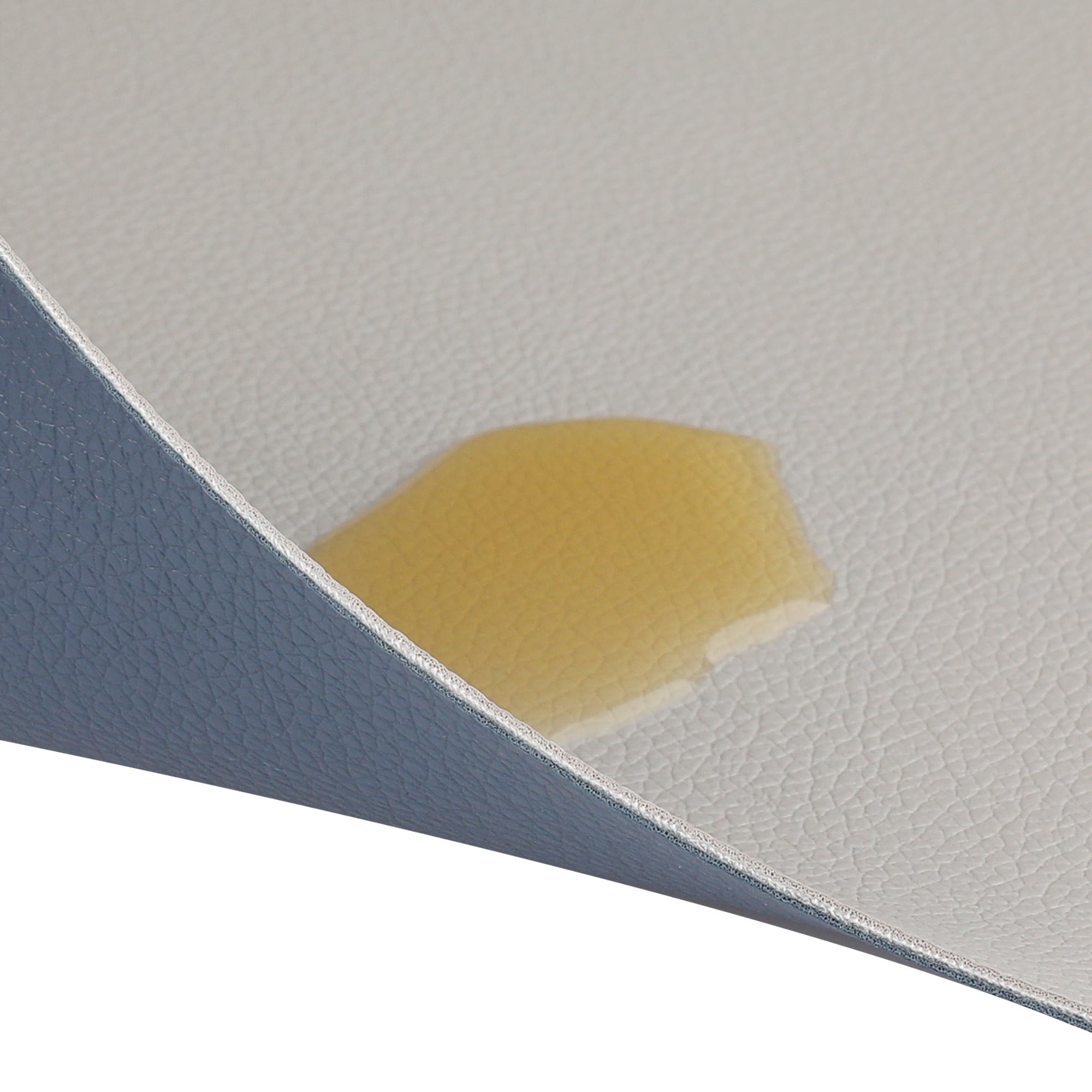 Unique Bargains Placemats Set of 2, Faux Leather Easy to Clean Table Mats Place Mats Blue Grey 17x12 inch