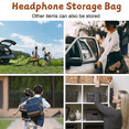thumbnail image 2 of Bolsa de almacenamiento versátil con cordón, estuche de transporte para auriculares de material de microfibra suave, estuche protector impermeable para artículos pequeños, incluidos cosméticos, joyas, 2 of 7