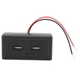 thumbnail image 4 of USB Socket Outlet Panel, Waterproof ABS Plastic USB Car  Panel 12-24V Input Black On Off Key Dustproof  for Modification, 4 of 7