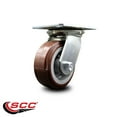 thumbnail image 2 of 5 Inch Heavy Duty Top Plate Polyurethane Swivel Caster with Roller Bearing SCC, 2 of 2
