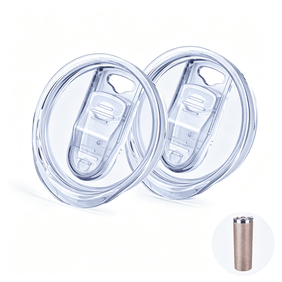 NORIZF 20 Oz Skinny Tumbler Replacement Lids 2 Pack,Fit of Inner Diameter 2.74 to 2.76" Tumbler Cup,Spill Proof Splash Resistant Tumbler Lids Silicone Sliding Covers Bpa-Free