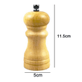 thumbnail image 2 of Pepper grinder wooden stainless steel core manual freshly ground black sesame sea salt white pepper, 2 of 5