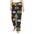 thumbnail image 2 of Kdxio Women's Comfy Stretch Retro Video GamePrint Drawstring Pajama Pants-Large, 2 of 9