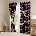 thumbnail image 3 of Manfei Teens Cartoon C Personalized Initial Blackout Curtains Set of 2 (52x84 Each),Girls Kids Pink Polka Dots Window Curtains,Breathable Home Decor, 3 of 6