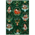 thumbnail image 4 of Lahome Decor 2'x 3' Small Christmas Area Rug,2x3ft Entryway Rug For Indoor Entrance,Elk, Christmas Tree, Sleigh, House Pattern Non Slip Washable Throw Rugs, Green, 4 of 11