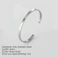 thumbnail image 2 of Smooth Titanium Steel Couple Bracelet, 2 of 2