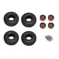 thumbnail image 2 of 4pcs RC Crawler Wheels Hub and Tires Set, Anti Scratch Plastic Aluminum Alloy Wheel Rim Kit for RC Car 120x46mm, 2 of 7
