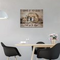 thumbnail image 4 of Dog Wall Art Give It To God and Go To Sleep Pictures Dog Wall Decor Christian Bible Verse Painting Canvas Prints Modern Artwork Framed Home Decor for Bedroom Living Room 16"x12", 4 of 6