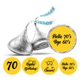thumbnail image 1 of Darling Souvenir chocolate Labels DIY 190 Pcs Cheers 70th Birthday Theme Stickers-Yellow, 1 of 2