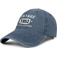 thumbnail image 2 of 70th Birthday Gifts for Men Women Hats 1953 Vintage 70 Year Old Embroidered Baseball Cap, 2 of 5