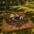 thumbnail image 7 of Enchanted Halloween Moon Pumpkin, Festive Halloween Scene, Warm Flannel Blanket for Sunroom and Reading Nook with Detailed Artwork, Art Lovers Halloween Gift, Festive Home Decor, 7 of 7