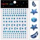 thumbnail image 1 of wonima02 Moon Stars Face Gems Jewels Stick for Women Hair Face Diamonds Crystal Rhinestones Rave Party Festival Party Club Body Face Eye Nail Makeup Stickers Temporary Tattoos (Blue), 1 of 1