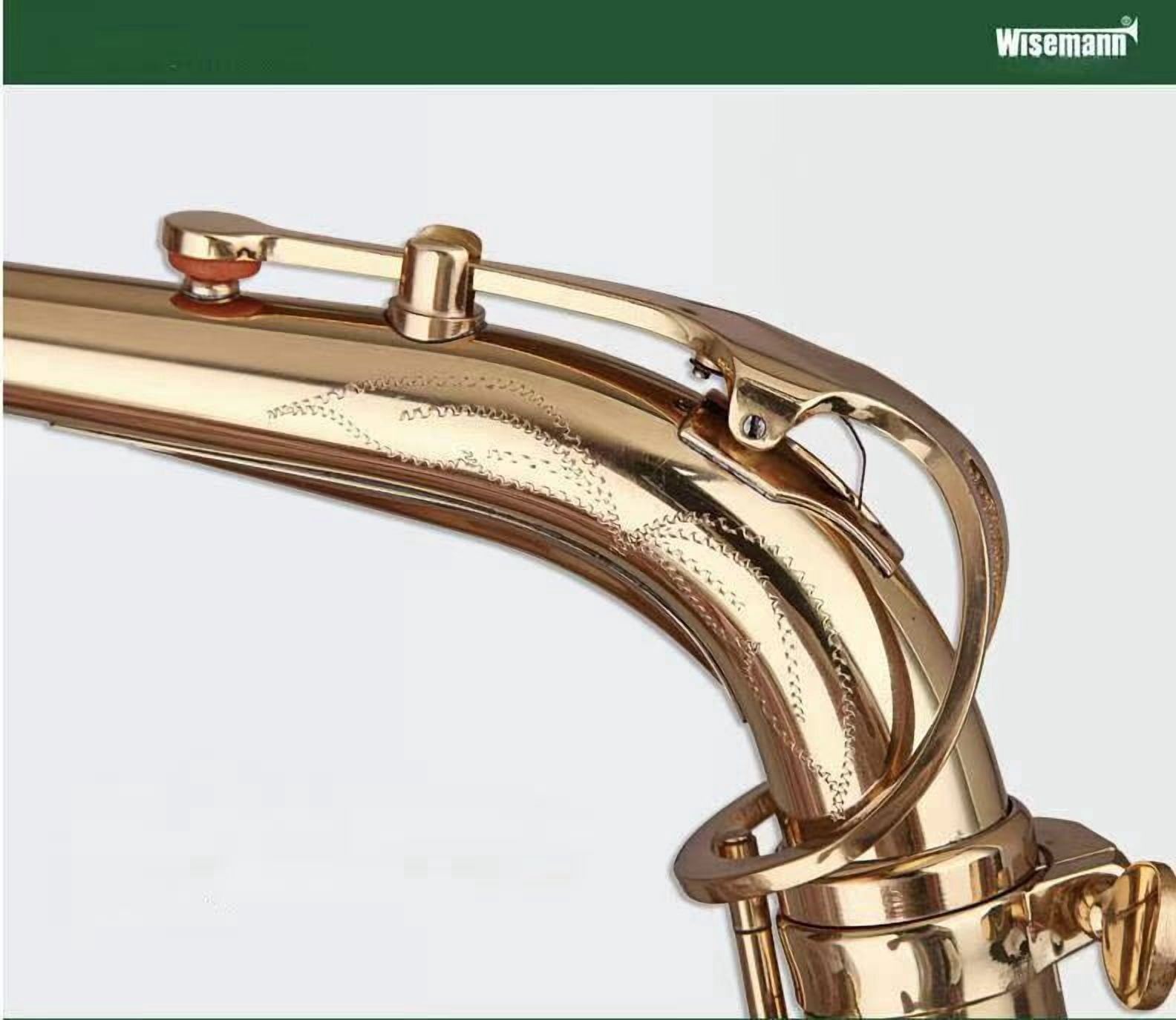 Wisemann Beginner Alto Saxophone Kit, Brass Lacquered Woodwinds