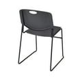 thumbnail image 4 of 36" Square Breakroom Table- Ash Top- Chrome Base & 4 Zeng Stack Chairs- Black, 4 of 7