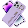 thumbnail image 5 of iPhone 14 Pro Max Case for Women with Card Holder, iPhone 14 Pro Max Phone Case Wallet with Strap,Crossbody Lanyard Cases with Credit Card Slots Kickstand Ring Holder Stand Case,6.7",Purple, 5 of 8
