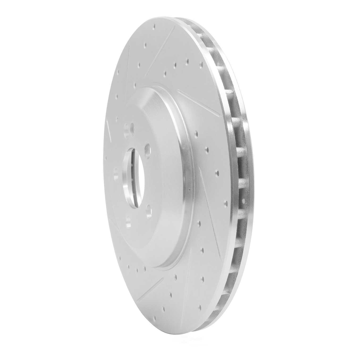 Dynamic Friction Company 631-63166L DFC Brake Rotor - Drilled And Slotted - Silver