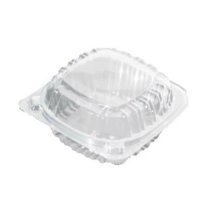 Dart C53PST1 ClearSeal 5" Disposable Clear Plastic Hinged To-Go Container, Pack of 125/Unit , 1Unit