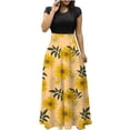thumbnail image 2 of SMihono Robe Maxi Bohème d'Été pour Femmes Grande Taille Robe d'Été Unie Colorée Manches Courtes Robes de Plage Décontractées Maxi Robe de Plage, 2 of 5