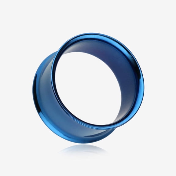 A Pair of Colorline Steel Double Flared Ear Gauge Flesh Tunnel Plug