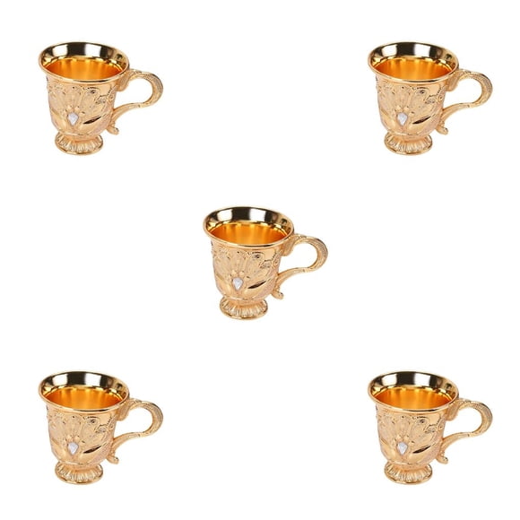 Yuarrent Copa de vino elegante Copa de vidrio en relieve para los amantes del vino Vaso de bebida elegante Vástago de mano dorado Type2 NO2