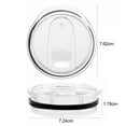 thumbnail image 5 of Opvise Cup Lid Food Grade BPA Free Plastic Sliding Transparent Replacement Straw Hole Splash Resistant 20oz Skinny Tumbler Cover Home Supplies Clear, 5 of 7