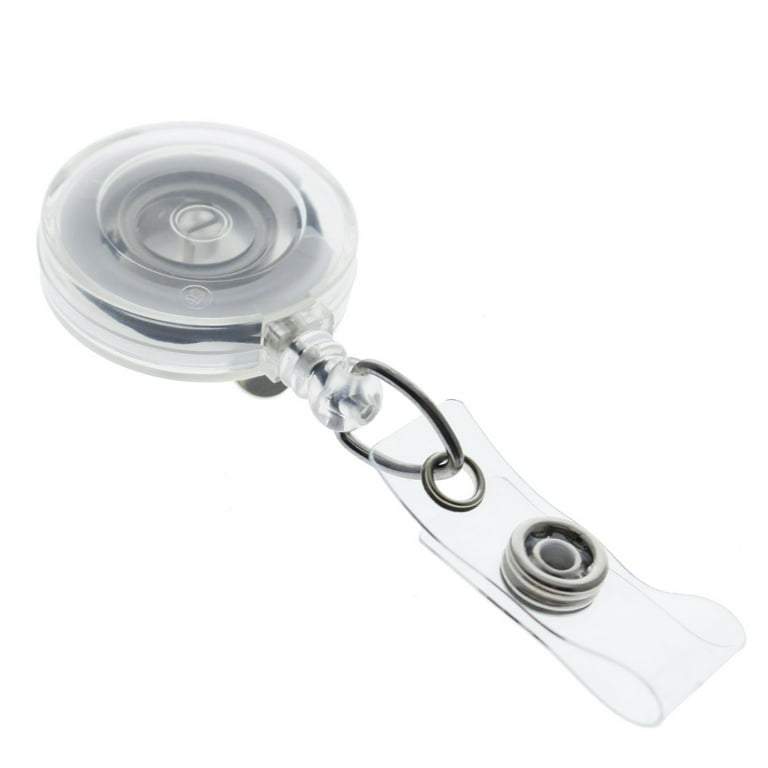 100 Pack - Premium Retractable ID &Amp; key-card Badge Reels with Secure Metal Belt Clip and 34 Pull by Specialist ID