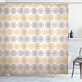 thumbnail image 1 of Ambesonne Ethnic Shower Curtain, Modern Bohem Flower, 69"Wx75"L, Apricot Grey and White, 1 of 3