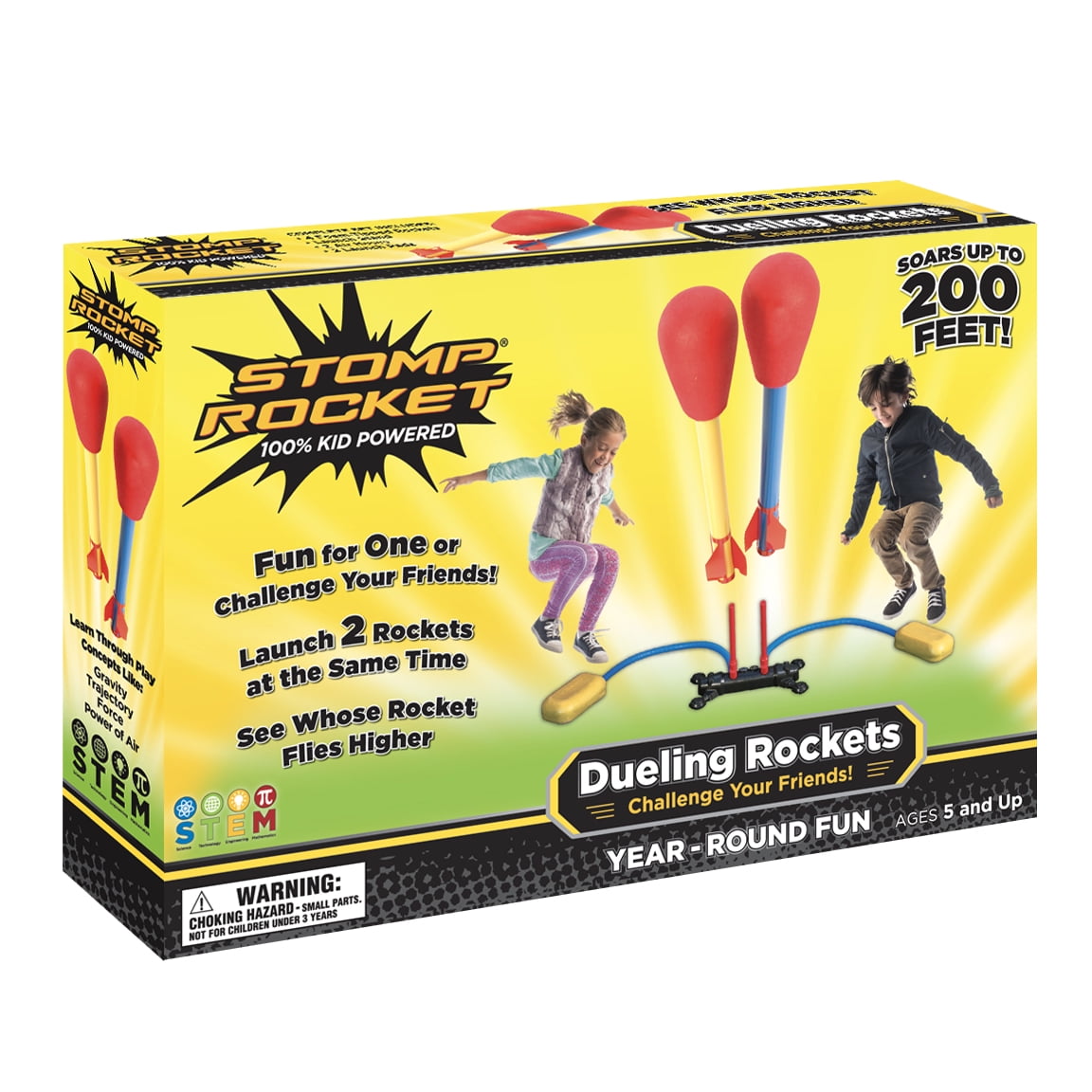 Stomp Rocket Toy Airplane Launcher Kids Foot Pump Powered Stunt Planes 3 Pack Walmart