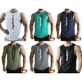 thumbnail image 4 of Sunloudy Chaleco deportivo de verano para hombre, camiseta sin mangas de secado rápido con cuello redondo y estampado de letras para hombres, M/L/XL/XXL/XXXL Sunloudy  moda, 4 of 4
