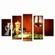 thumbnail image 1 of Juego de Cuadros Decorativos, Cocina Italiana y Ensalada Caprese, Estilo Mediterráneo, 5 Piezas, Ideal para Restaurante y Cocina, 150x80cm, 1 of 5