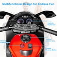 thumbnail image 5 of Techvida 12V Kids Electric Motorcycle for Child, Motorcyle for Kids with Bluetooth, LED Lights (Red), 5 of 14