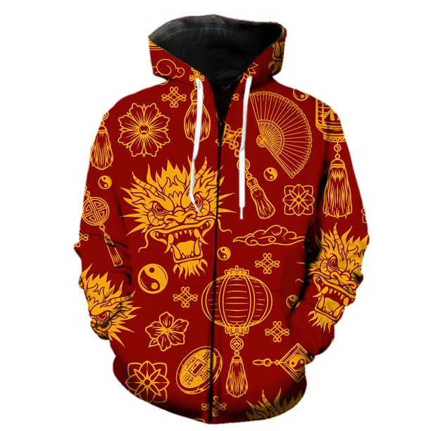 Sudadera con capucha y cremallera estilo japonés con diseño de dragón cobra para hombre y adolescente, de gran tamaño, gran oferta de primavera 2024, ropa de calle informal con estampado 3D, unisex, g