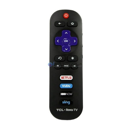 Genuine TCL RC280 TV Remote Control with Built-in - HBO, Netflix, VUDU and Sling Shortcut By