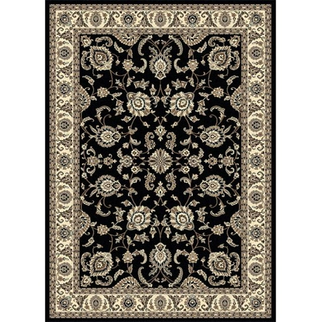 Radici 1426-0012-BLACK Alba Rectangular Black Traditional Italy Area Rug, 7 ft. 9 in. W x 11 ft. H