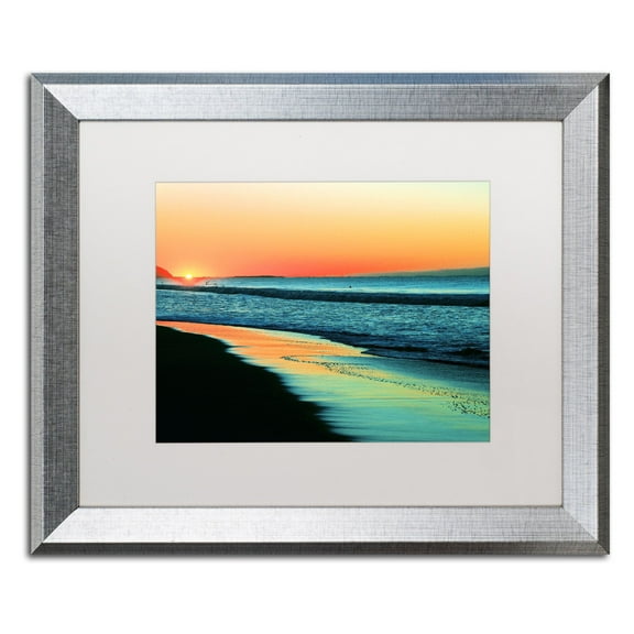 Trademark Fine Art "Good Morning" Canvas Art by Beata Czyzowska Young White Matte, Silver Frame