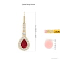 thumbnail image 2 of ANGARA Natural Pear-Shaped Ruby and Diamond Halo Drop Earrings in 14K Yellow Gold for Women (Size-6x4mm) | July Birthstone, Birthday, Anniversary, Jewelry Gift for Women | Natural Ruby Earrings, 2 of 6
