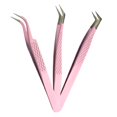 thumbnail image 1 of Luwigs Pinzas De Extensión De Pestañas, 3 Pinzas De Punta De Fibra De Acero Inoxidable Para Extensión De Pestañas, Juego De Pinzas Profesionales De Alta Precisión, Pinzas De Volumen Para Pestañas (Ros, 1 of 1