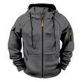 thumbnail image 2 of MHFRRA Sudadera con Capucha y Cremallera, Chaqueta con Cremallera Completa, Sudadera Ligera y Suave para Uso Deportivo Informal Al Aire Libre, Ajuste Cómodo Gris, 2 of 4