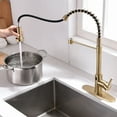 thumbnail image 6 of WELLFOR Touchless Kitchen Faucet with Pull Down Sprayer, Motion Sensor Kitchen Faucet Single Kitchen Faucet High Arc Pull Out Faucet, Brush Gold, 6 of 7