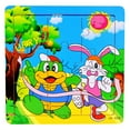 thumbnail image 2 of Xqxayjr under $5 9Pcs Wooden Puzzle, Wooden Puzzle forKidsAges 3-7, 9 Piece Animal Jigsaw Puzzle forChildren, Educational LearningToyfor PreStudyers, Non Toxic Wood Puzzle forBoysGirls, 2 of 9