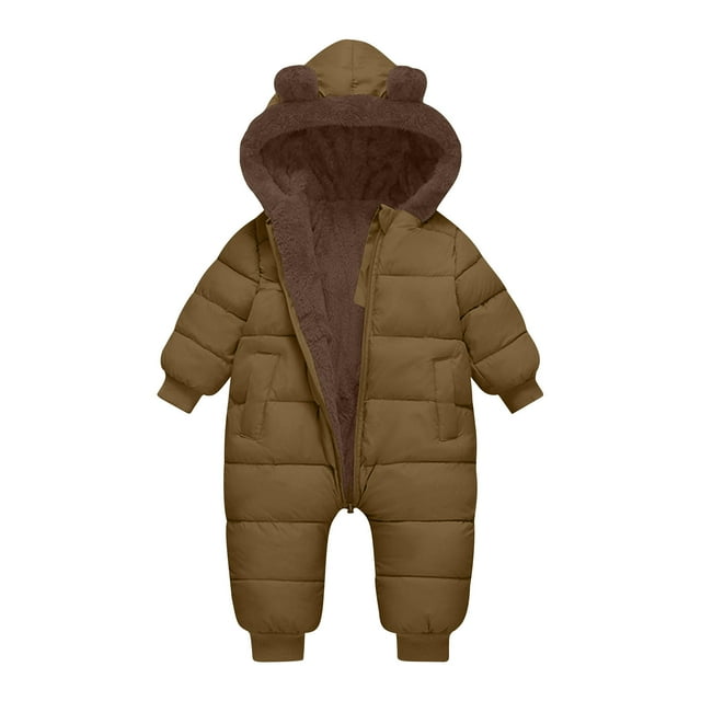 Combinaison à Capuche pour Enfants Combinaison Ours Veste Chaude pour Garçons